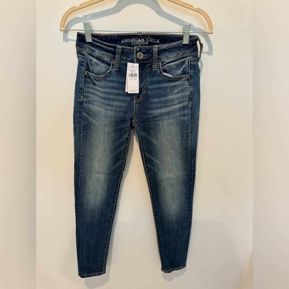 American Eagle Outfitters Women's Dark Blue Skinny Jeans